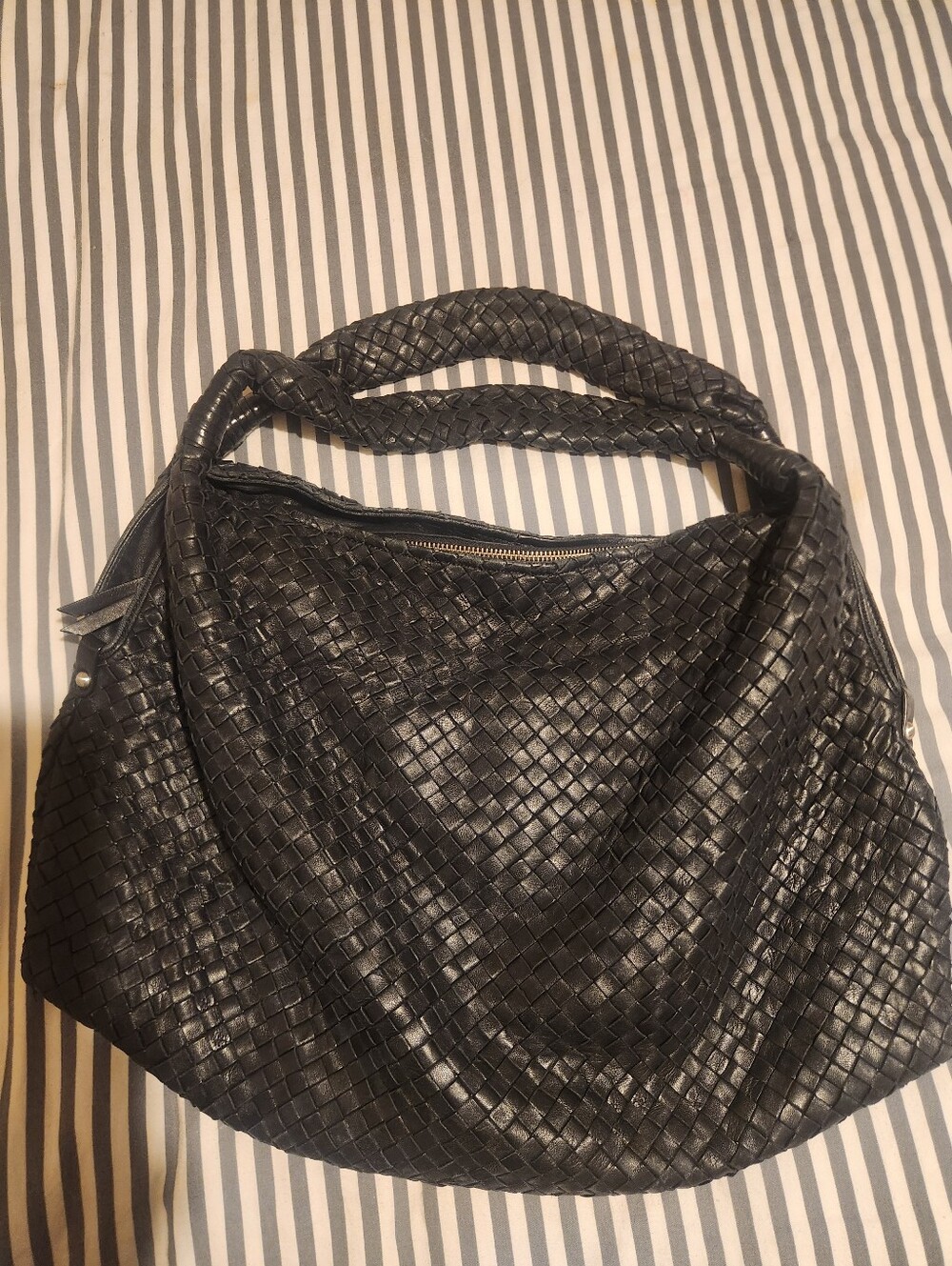 Christopher Kon Black Woven Leather Hobo Bag - Women - Picture 2 of 16
